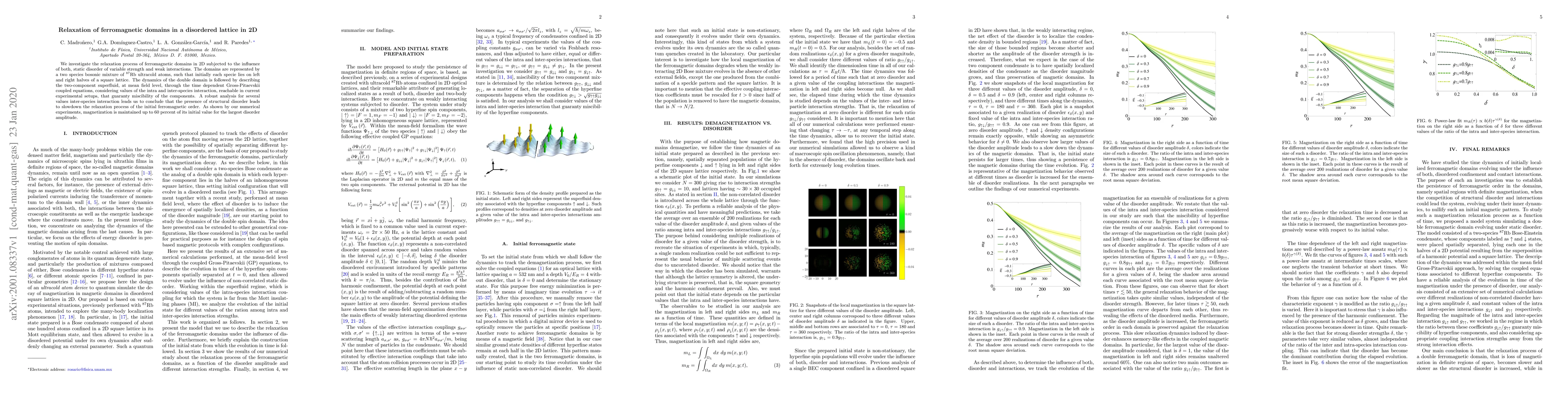 Thumbnail for Relaxation of ferromagnetic domains in a disordered lattice in 2D