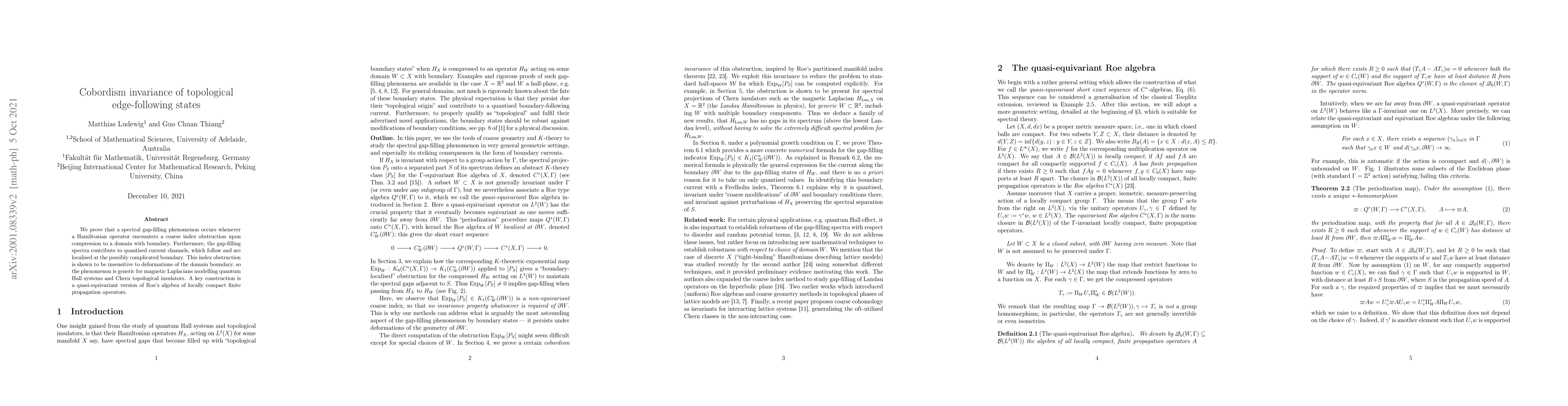 Thumbnail for Cobordism invariance of topological edge-following states
