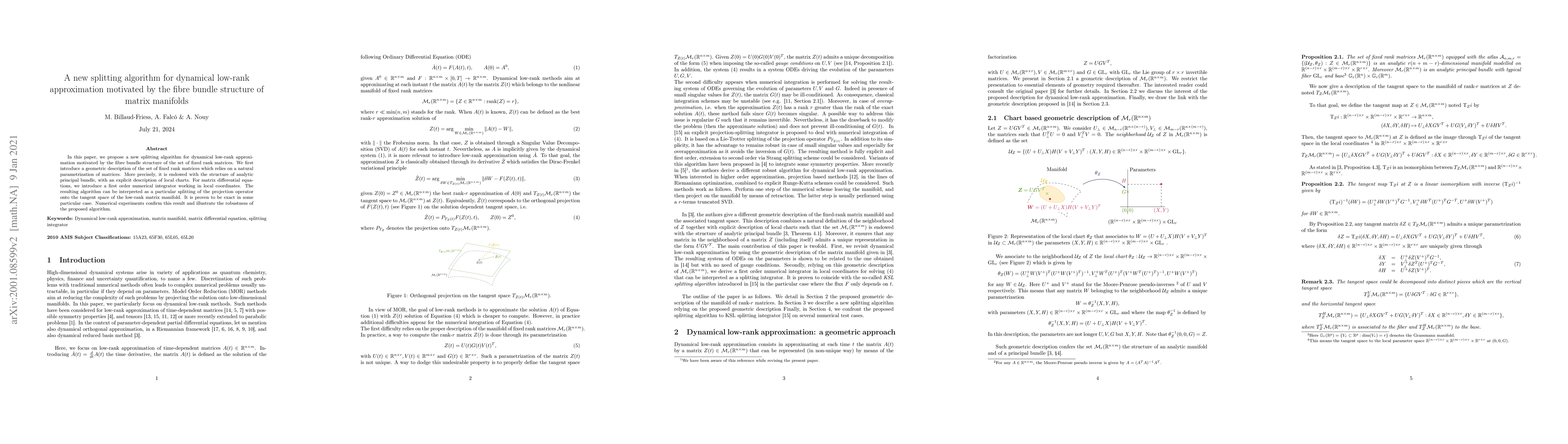Thumbnail for A new splitting algorithm for dynamical low-rank approximation motivated
  by the fibre bundle structure of matrix manifolds