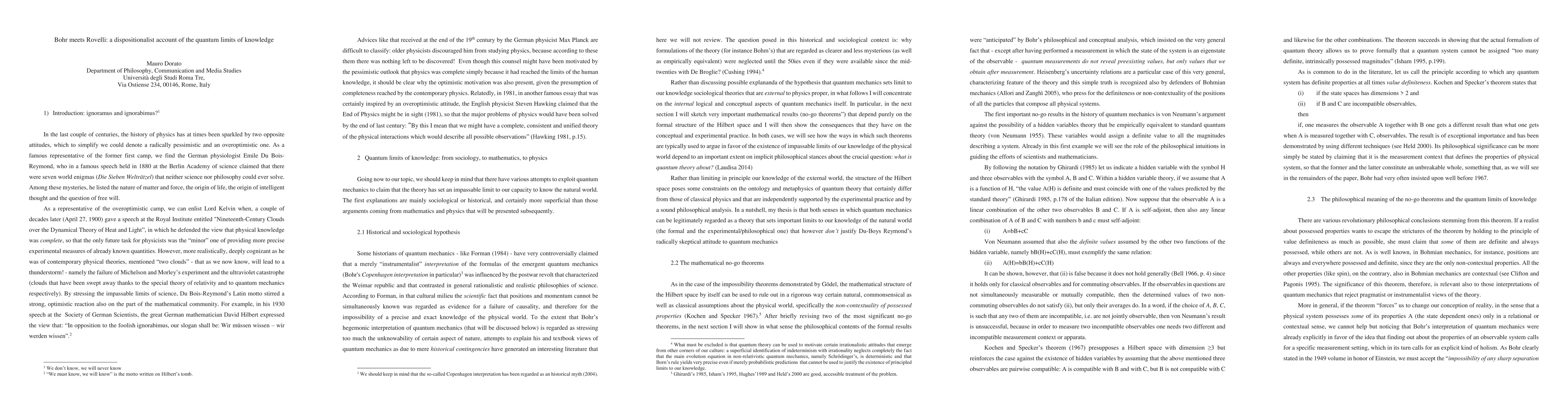 Thumbnail for Bohr meets Rovelli: a dispositionalist account of the quantum limits of
  knowledge