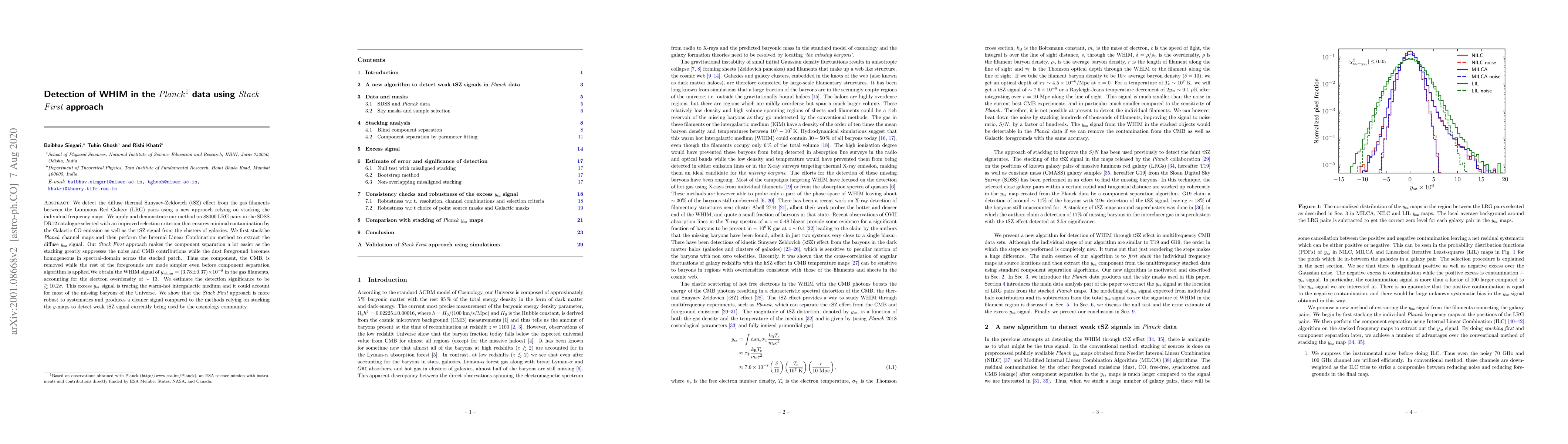 Thumbnail for Detection of WHIM in the Planck data using Stack First approach
