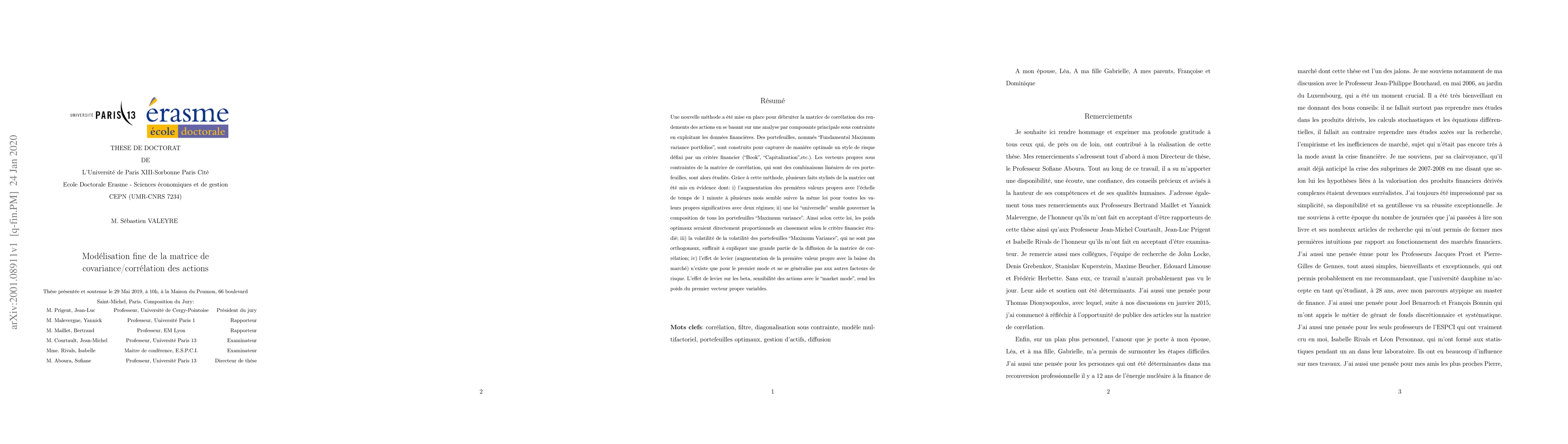 Thumbnail for Refined model of the covariance/correlation matrix between securities