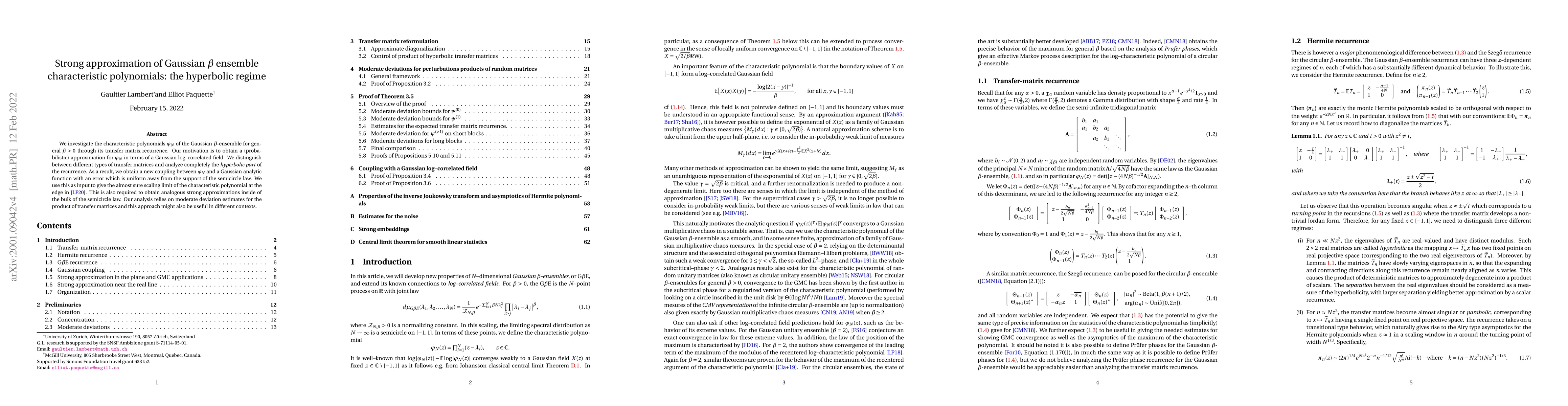 Thumbnail for Strong approximation of Gaussian beta-ensemble characteristic
  polynomials: the hyperbolic regime