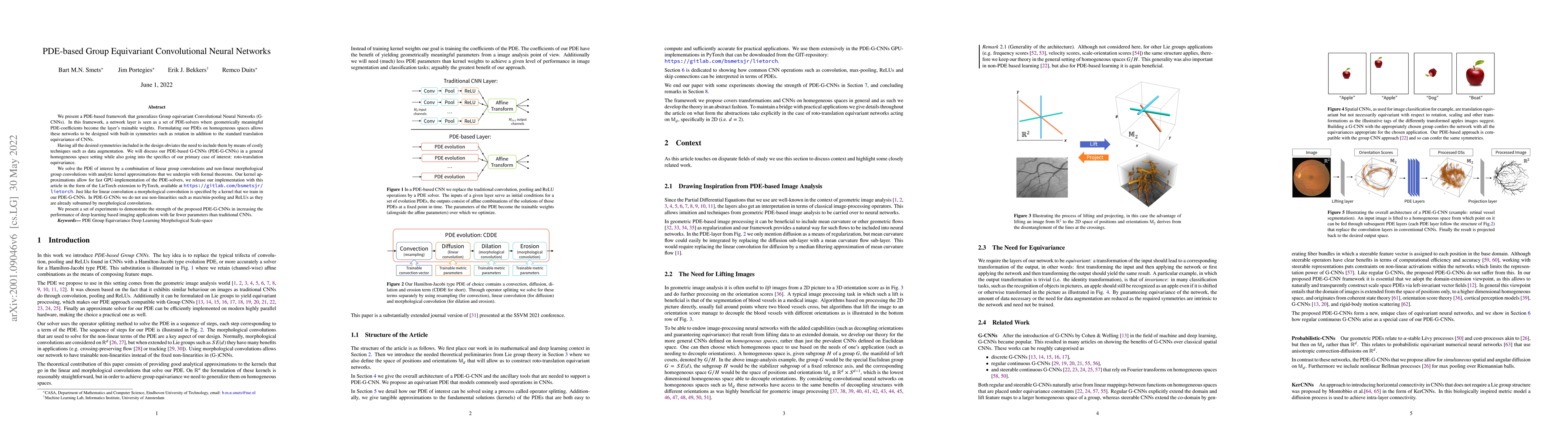 Thumbnail for PDE-based Group Equivariant Convolutional Neural Networks