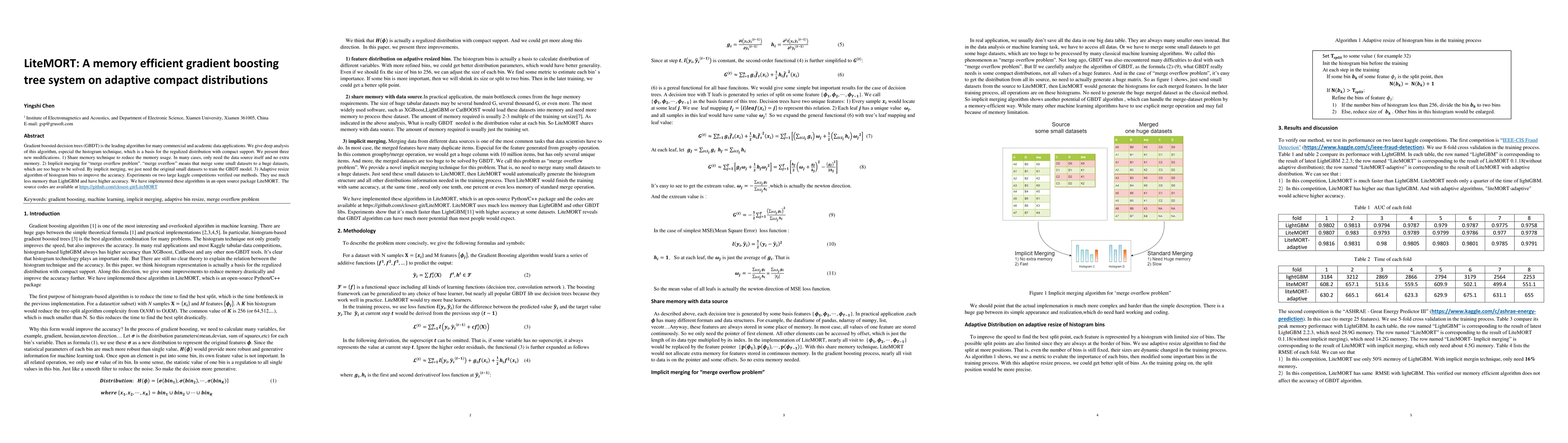 Thumbnail for LiteMORT: A memory efficient gradient boosting tree system on adaptive
  compact distributions