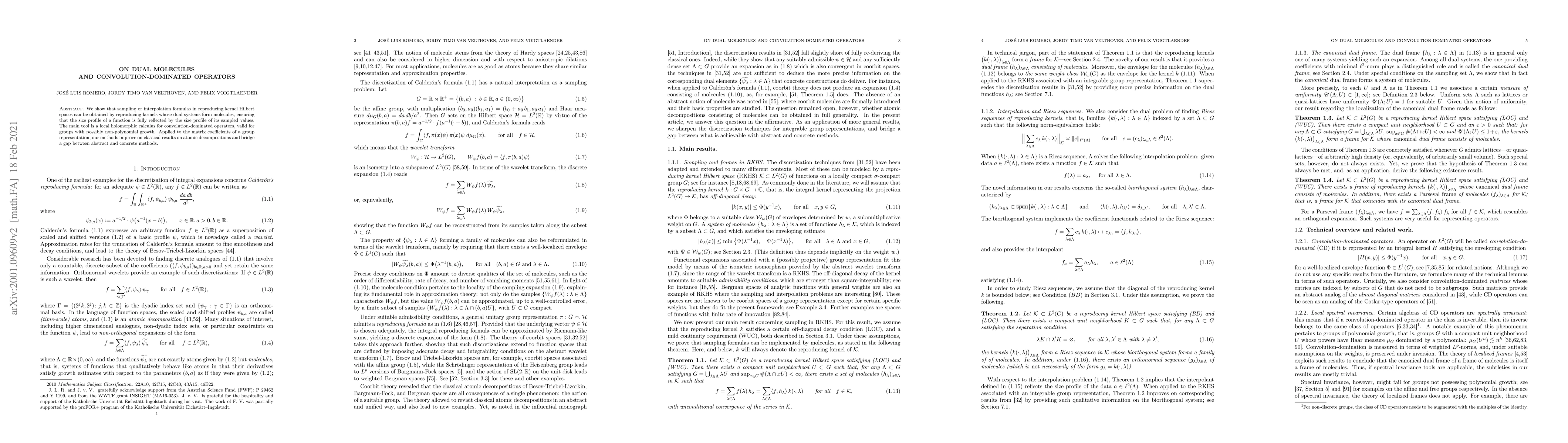 Thumbnail for On dual molecules and convolution-dominated operators