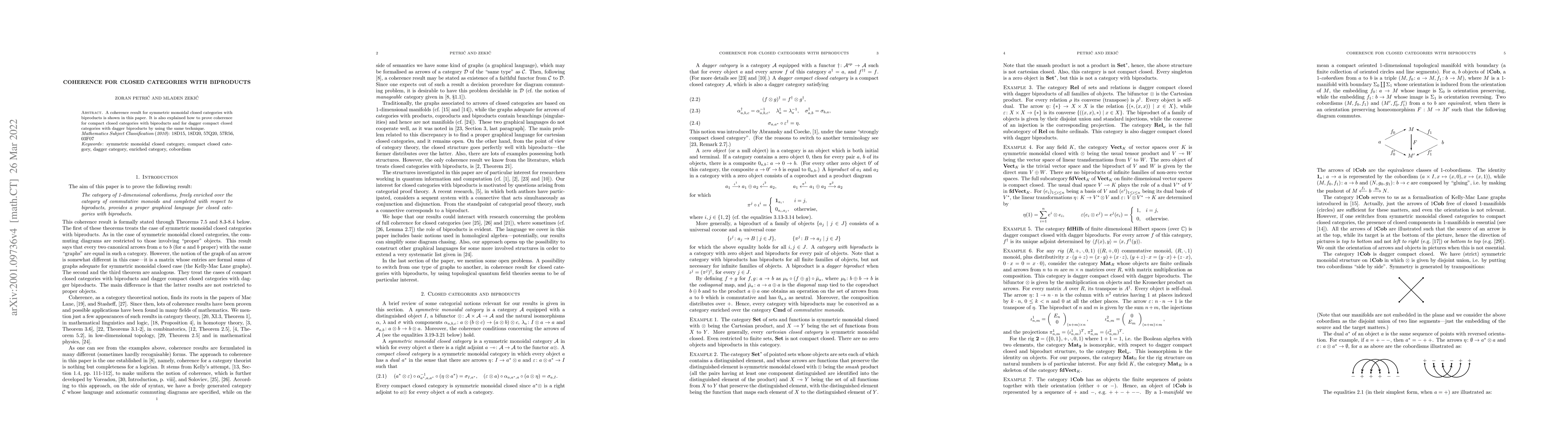 Thumbnail for Coherence for closed categories with biproducts