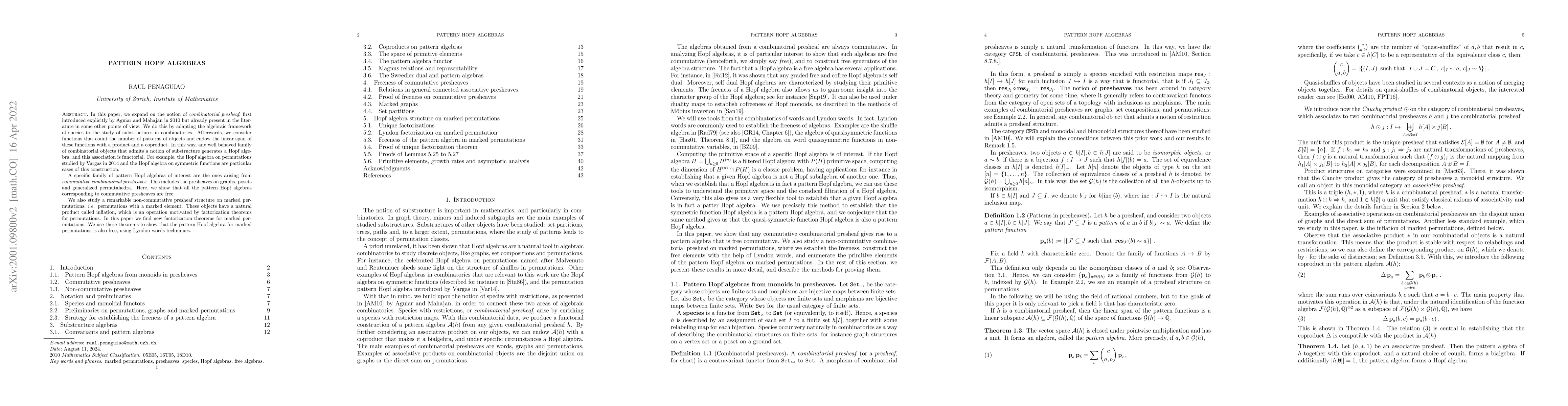 Thumbnail for Pattern Hopf algebras