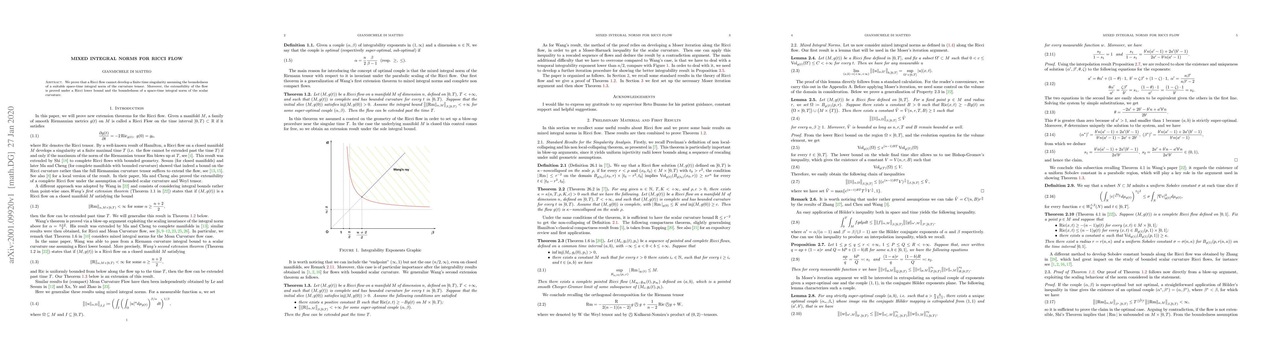 Thumbnail for Mixed Integral Norms for Ricci Flow