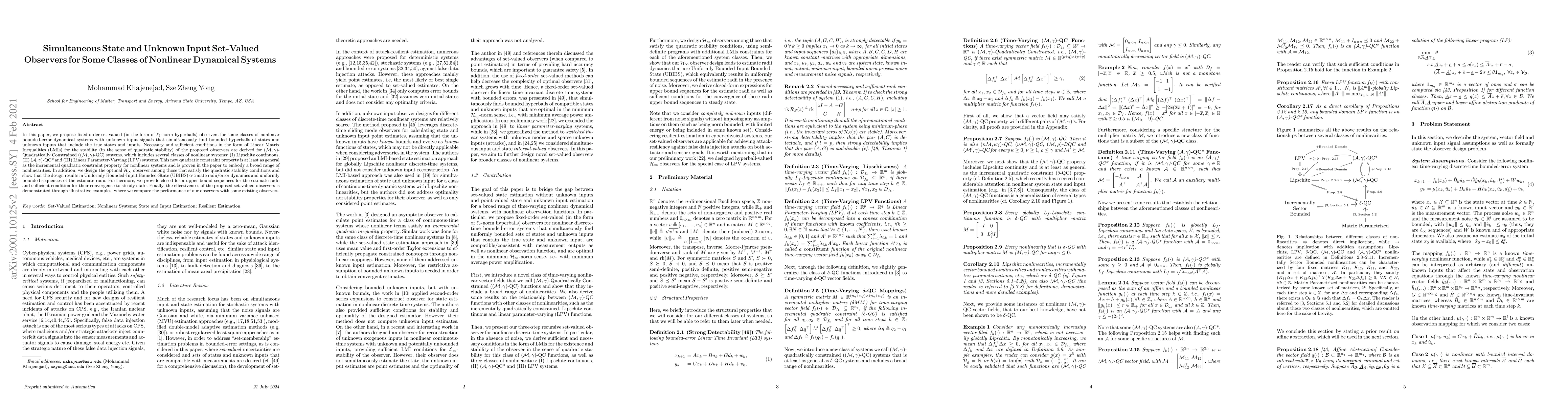 Thumbnail for Simultaneous State and Unknown Input Set-Valued Observers for Some
  Classes of Nonlinear Dynamical Systems