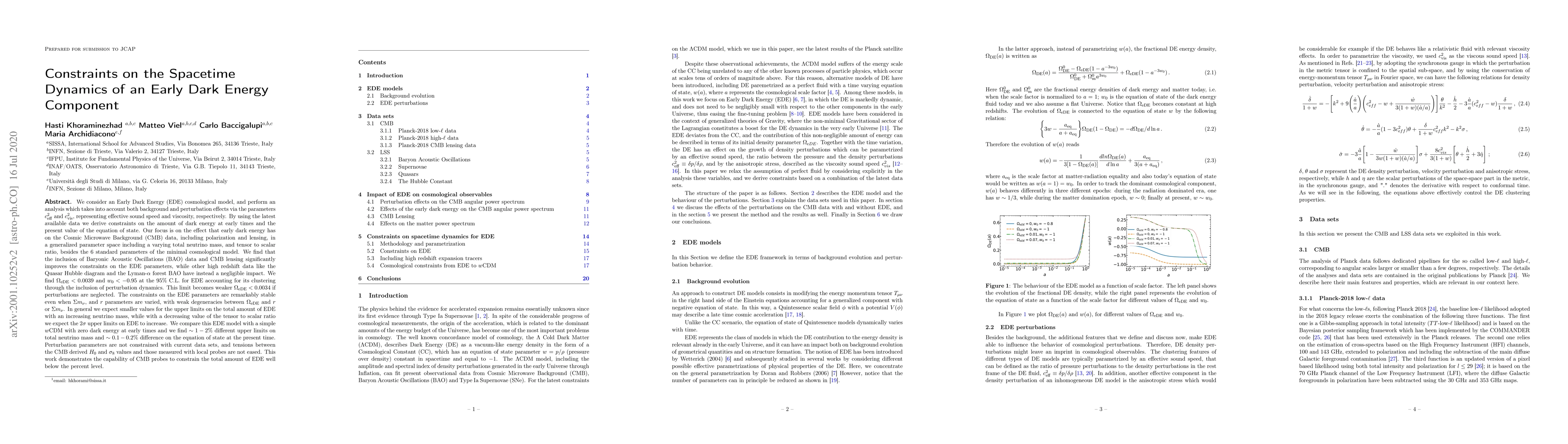 Thumbnail for Constraints on the Spacetime Dynamics of an Early Dark Energy Component