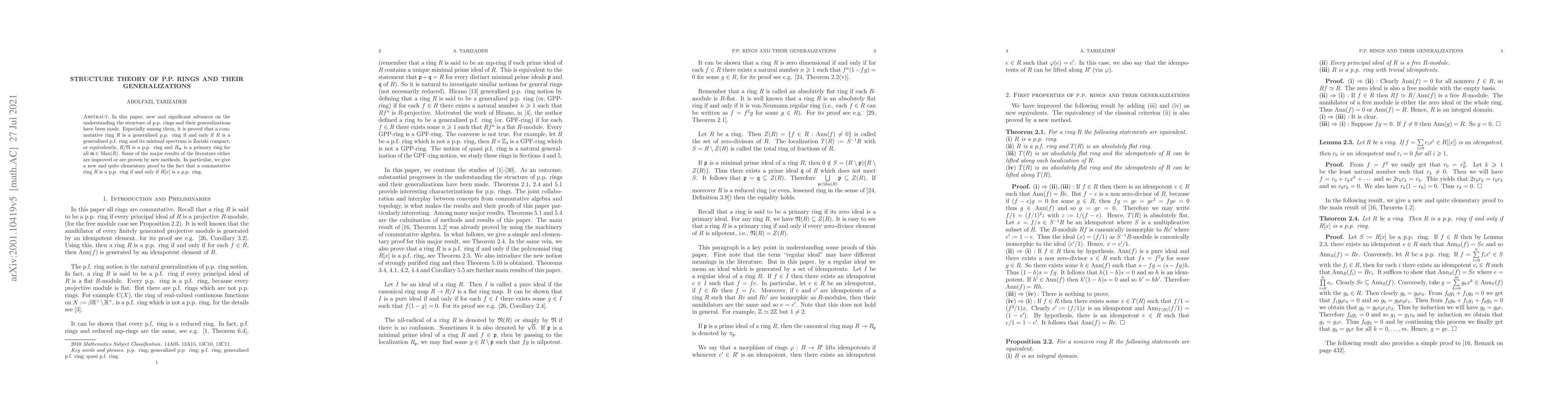 Thumbnail for Structure theory of p.p. rings and their generalizations