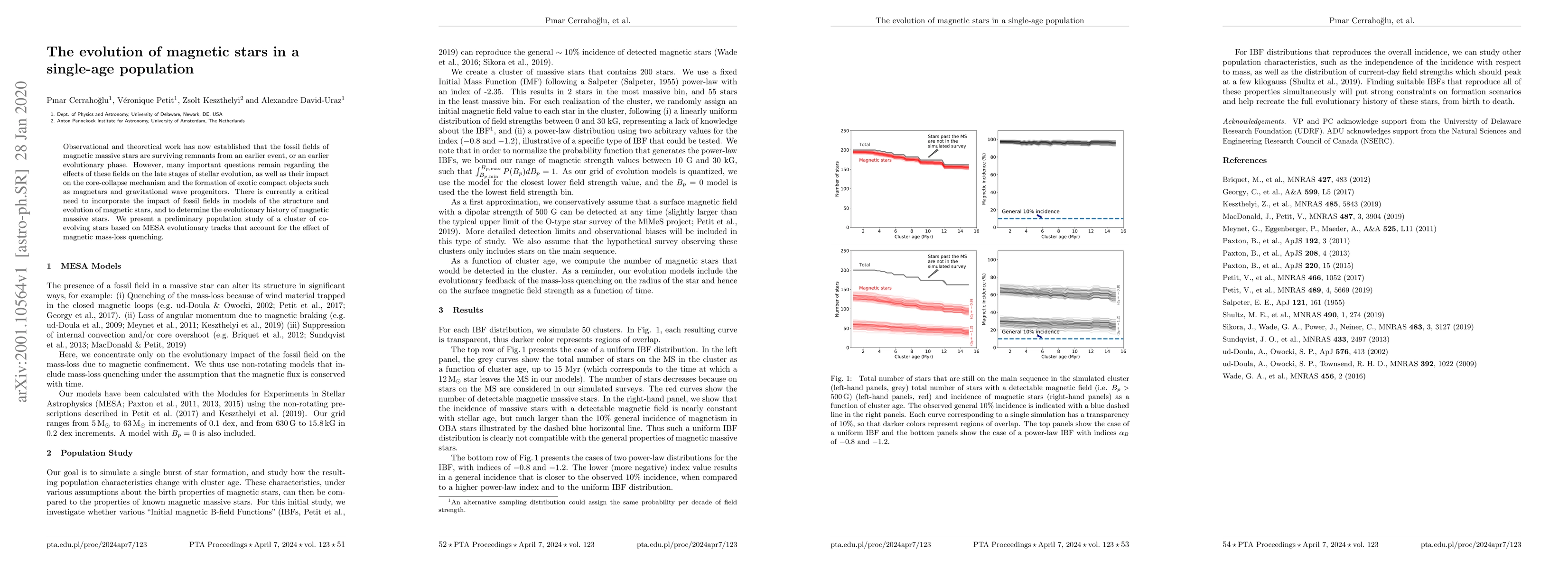 Thumbnail for The evolution of magnetic stars in a single-age population