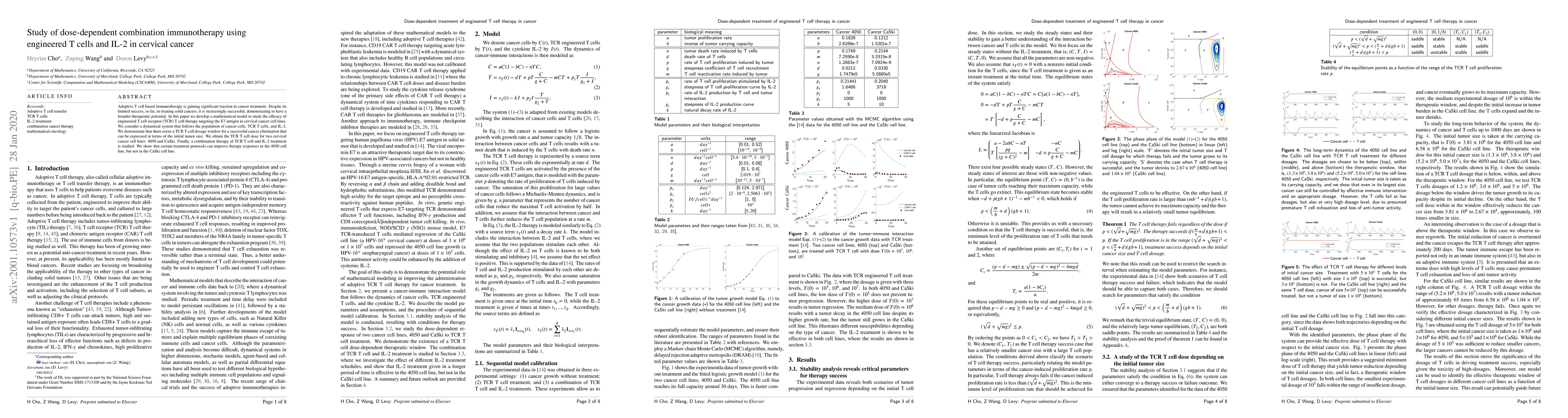 Thumbnail for Study of dose-dependent combination immunotherapy using engineered T
  cells and IL-2 in cervical cancer