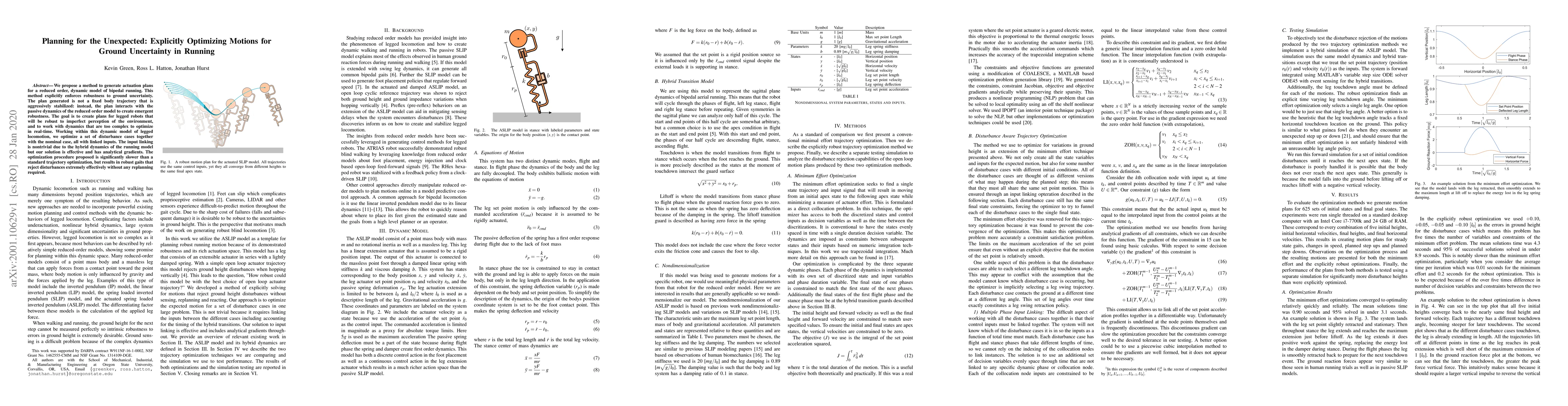 Thumbnail for Planning for the Unexpected: Explicitly Optimizing Motions for Ground
  Uncertainty in Running