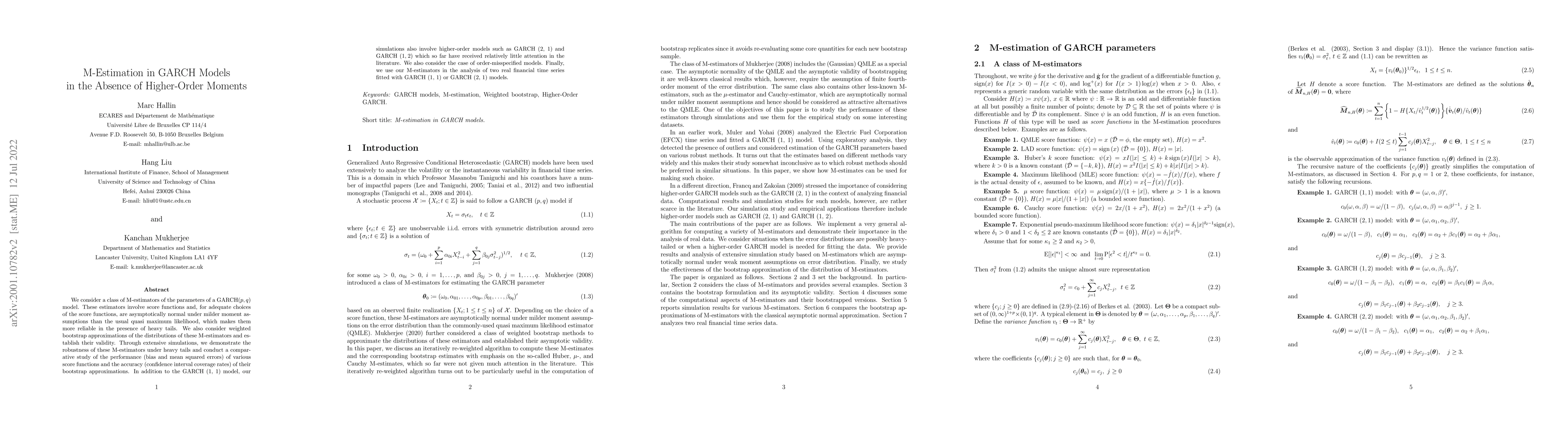 Thumbnail for M-estimation in GARCH Models in the Absence of Higher-Order Moments
