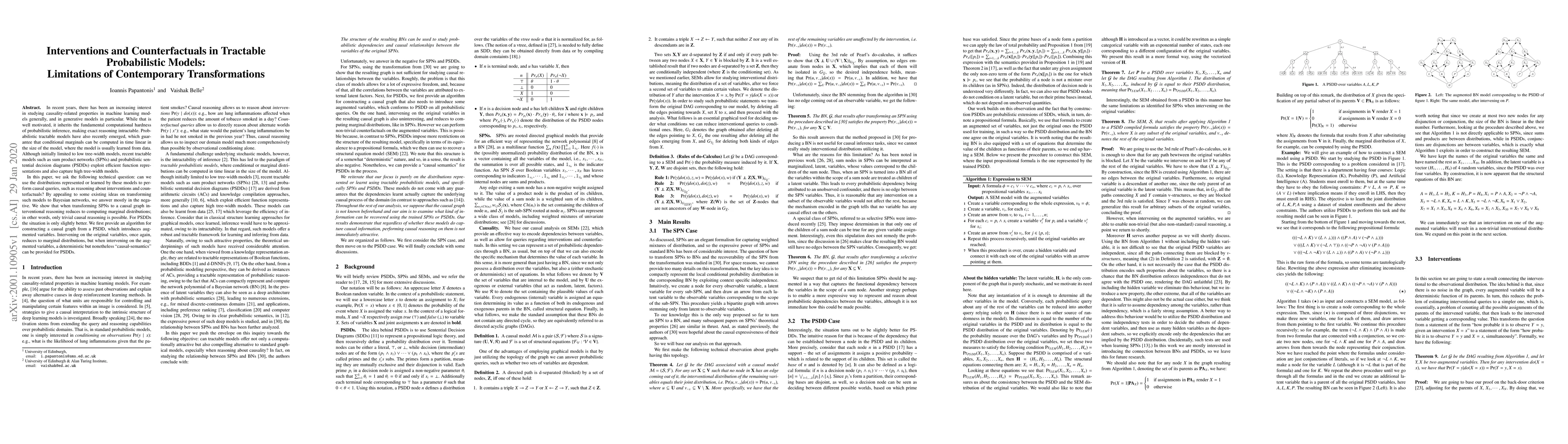 Thumbnail for Interventions and Counterfactuals in Tractable Probabilistic Models:
  Limitations of Contemporary Transformations