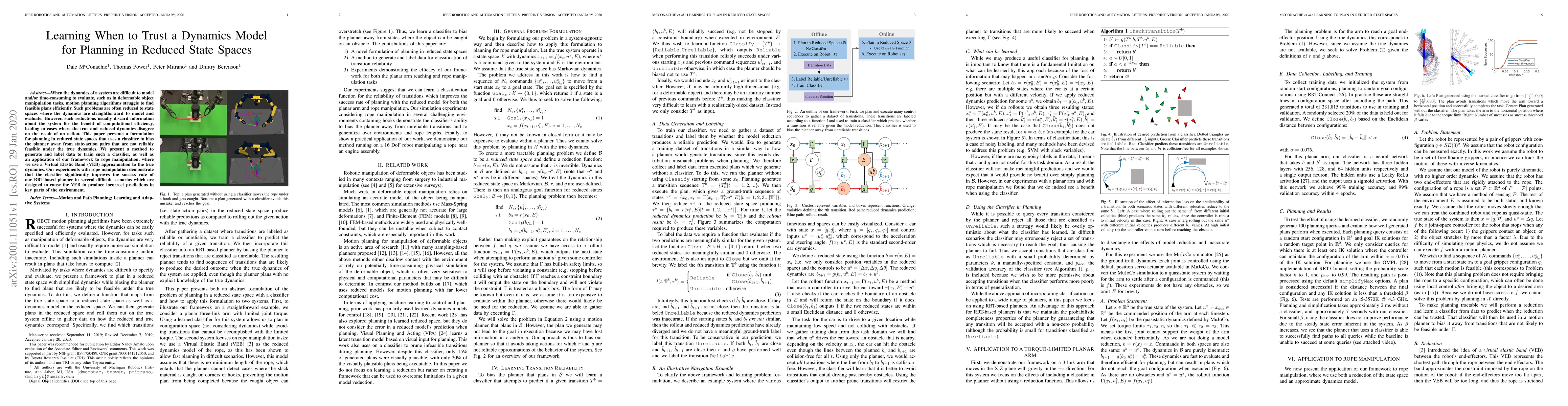 Thumbnail for Learning When to Trust a Dynamics Model for Planning in Reduced State
  Spaces