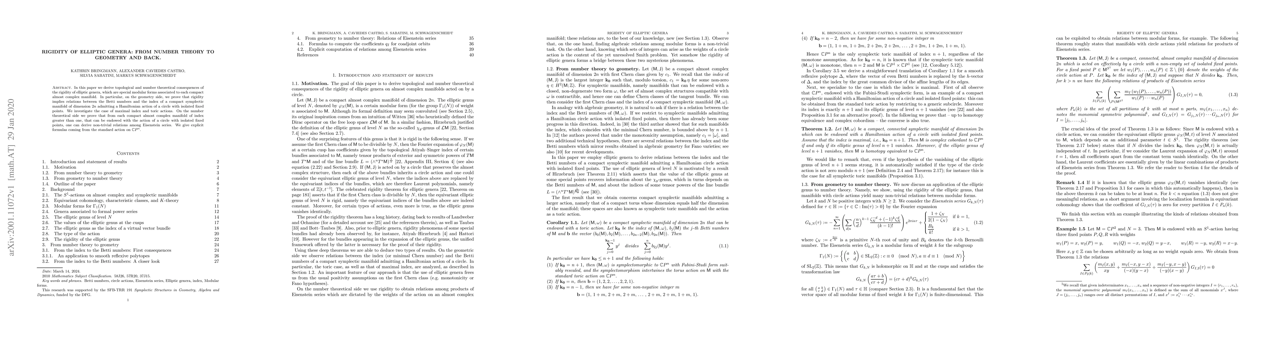 Thumbnail for Rigidity of elliptic genera: from number theory to geometry and back