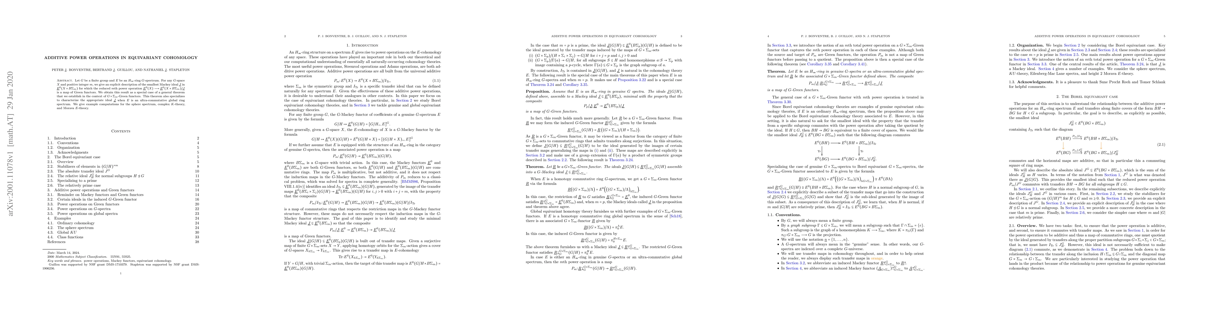 Thumbnail for Additive power operations in equivariant cohomology