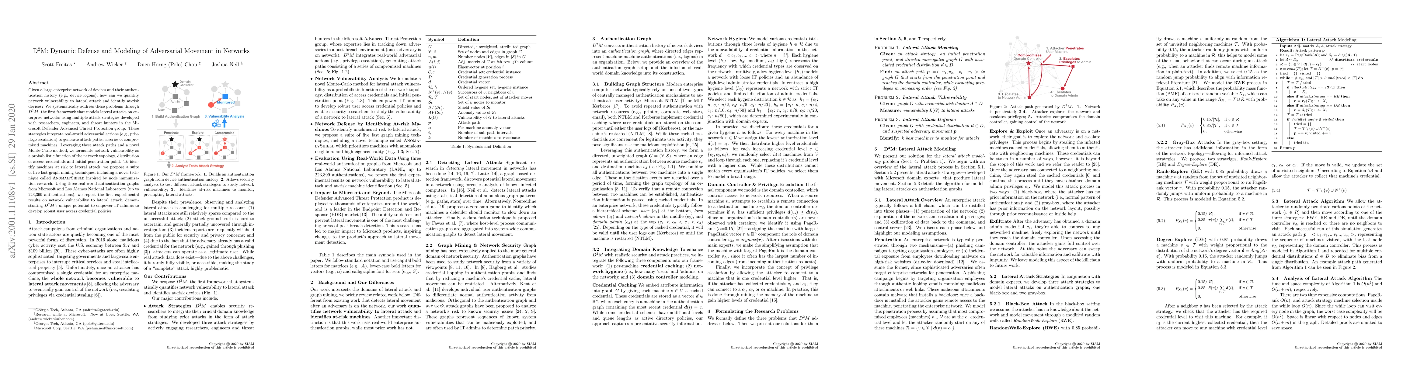 Thumbnail for D2M: Dynamic Defense and Modeling of Adversarial Movement in Networks