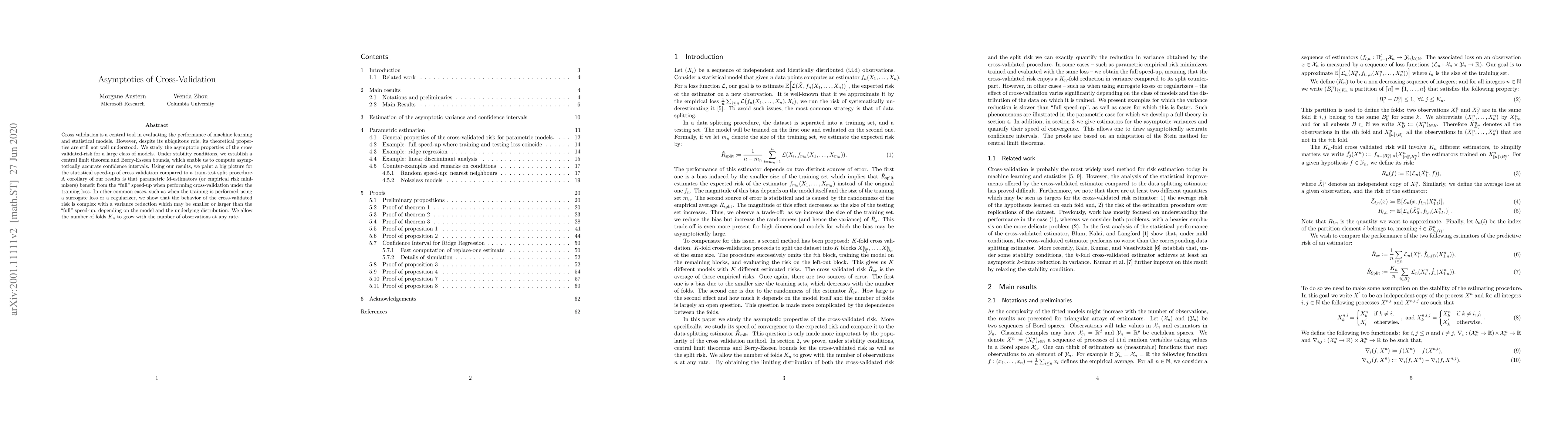 Thumbnail for Asymptotics of Cross-Validation