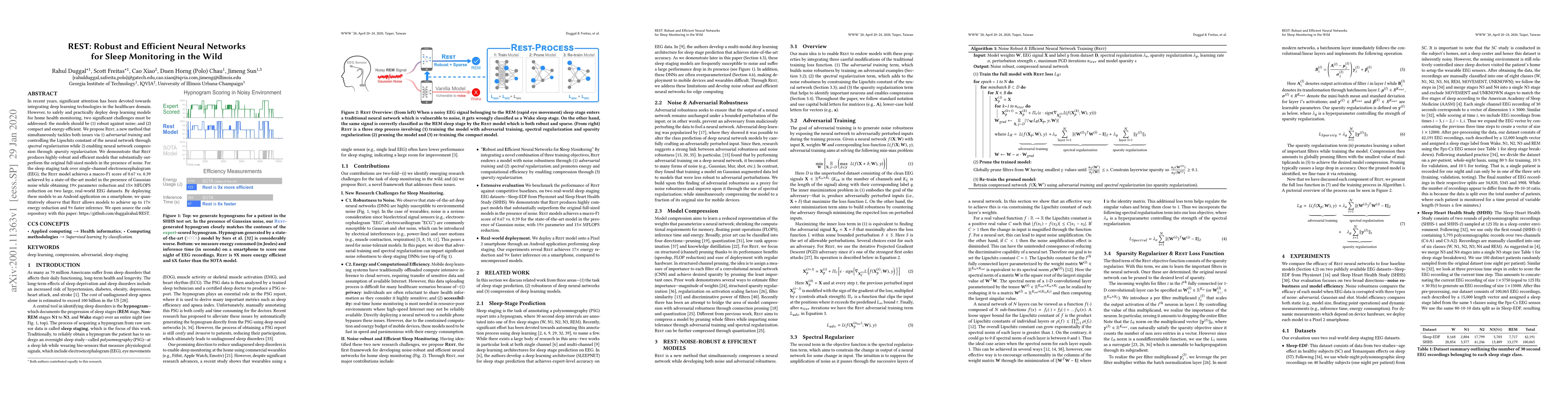 Thumbnail for REST: Robust and Efficient Neural Networks for Sleep Monitoring in the
  Wild