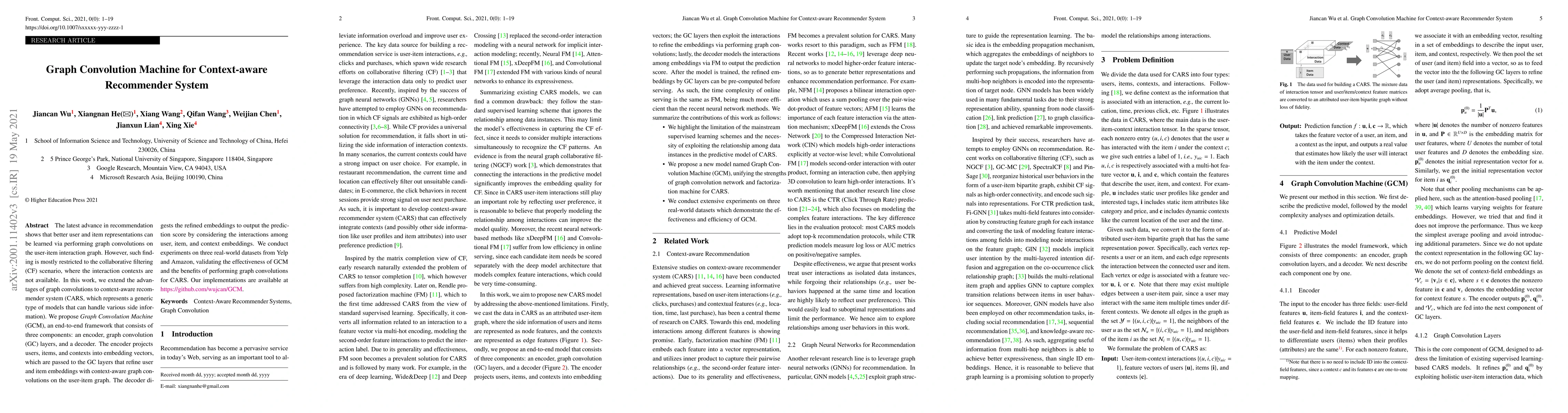 Thumbnail for Graph Convolution Machine for Context-aware Recommender System