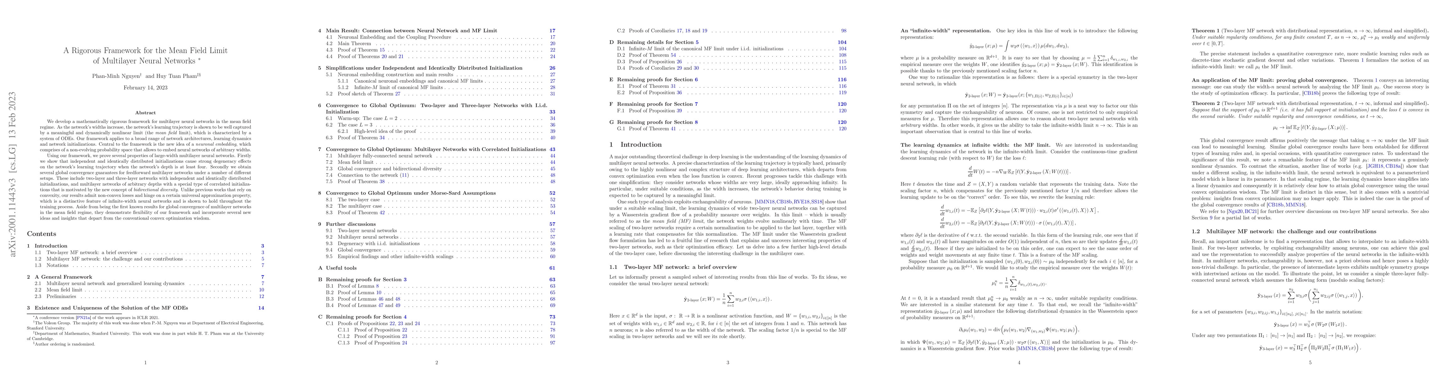 Thumbnail for A Rigorous Framework for the Mean Field Limit of Multilayer Neural
  Networks