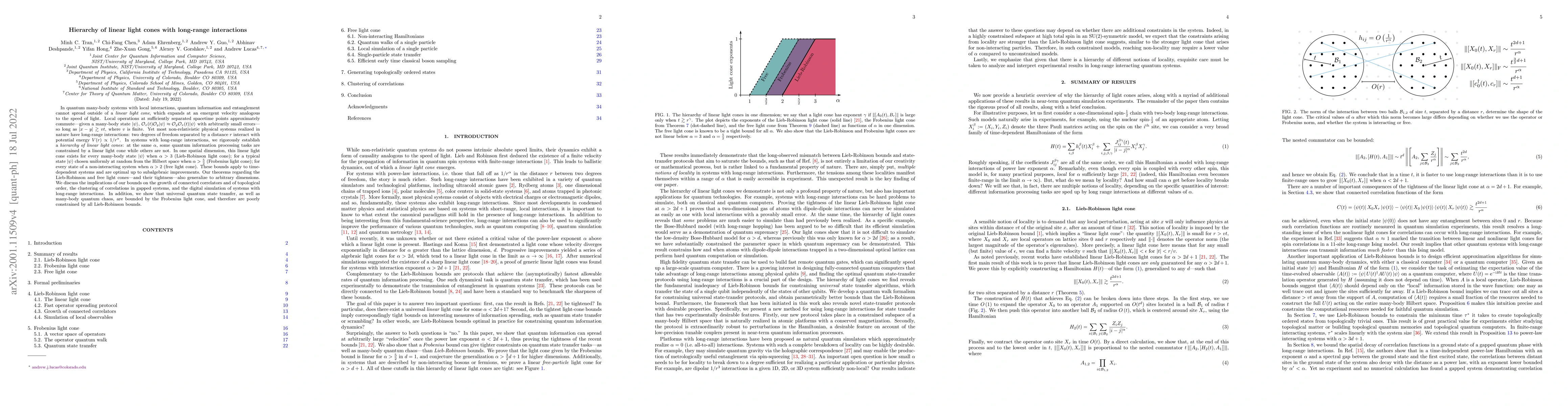 Thumbnail for Hierarchy of linear light cones with long-range interactions