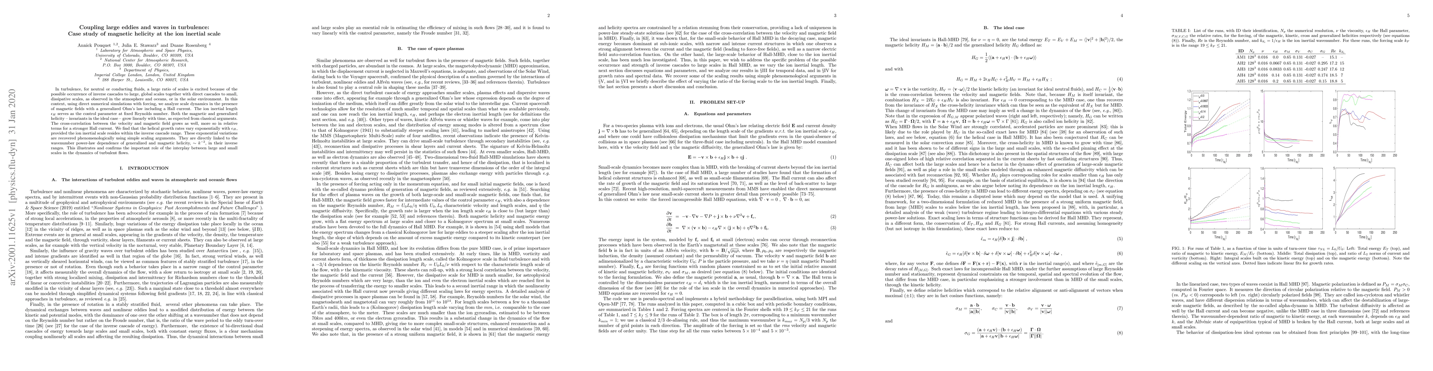 Thumbnail for Coupling large eddies and waves in turbulence: Case study of magnetic
  helicity at the ion inertial scale