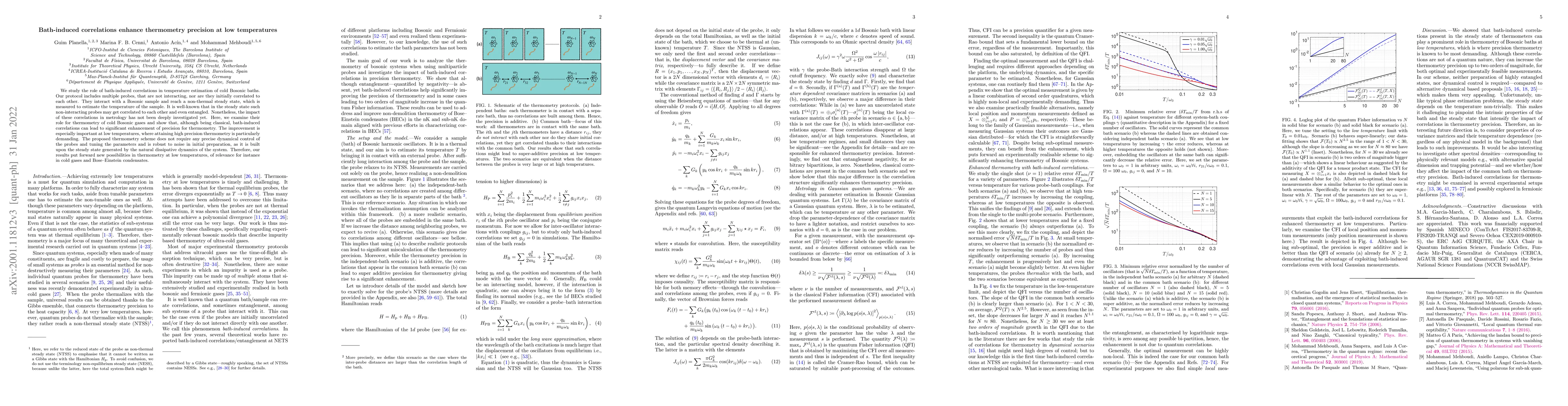 Thumbnail for Bath-Induced Correlations Enhance Thermometry Precision at Low
  Temperatures