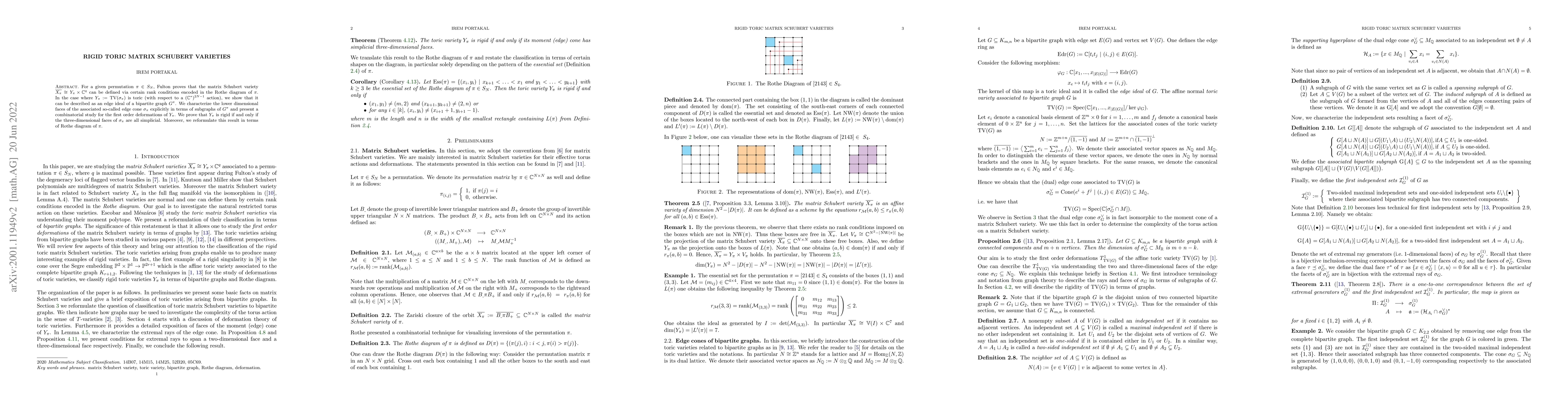 Thumbnail for Rigid toric matrix Schubert varieties