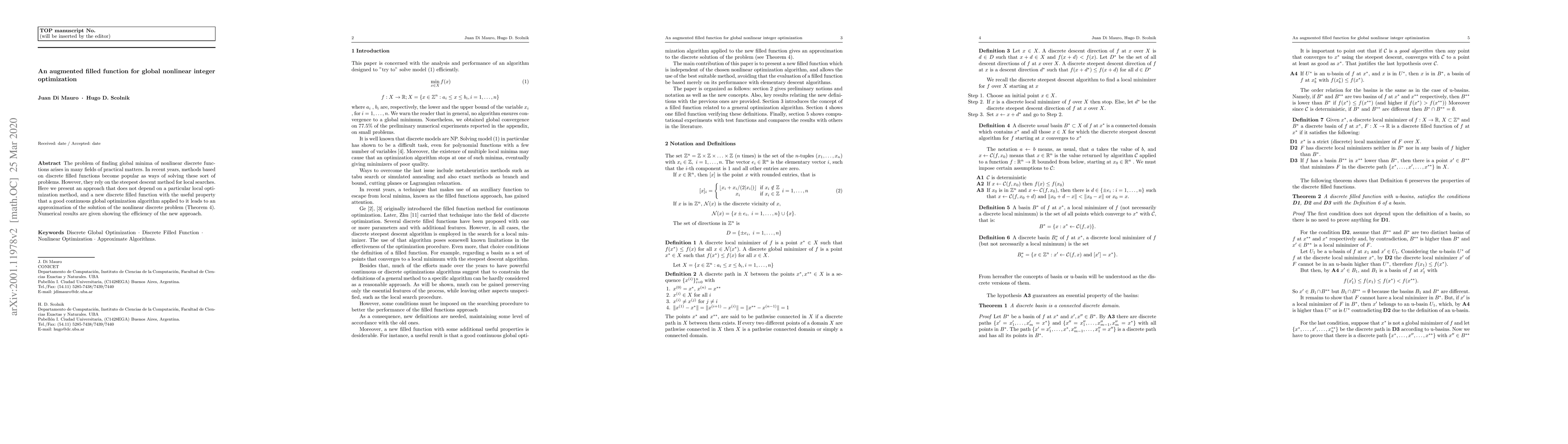Thumbnail for An augmented filled function for global nonlinear integer optimization