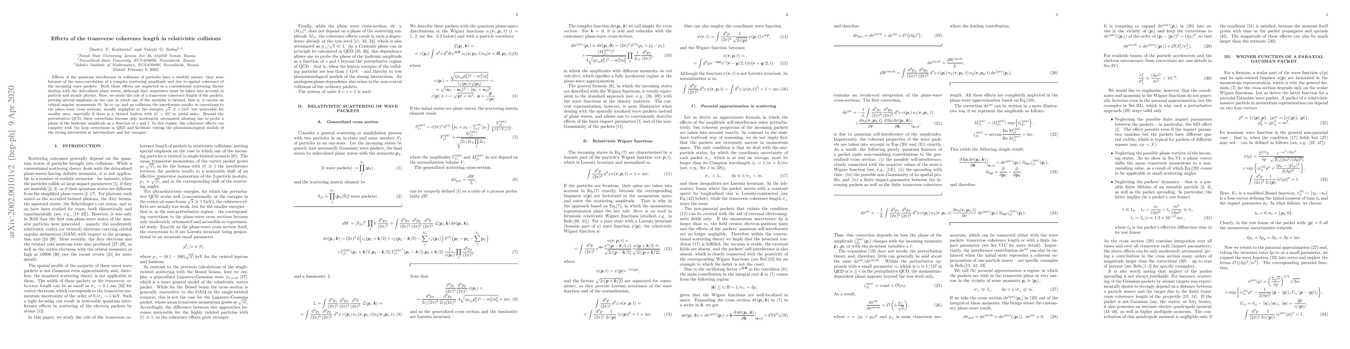 Thumbnail for Effects of the transverse coherence length in relativistic collisions