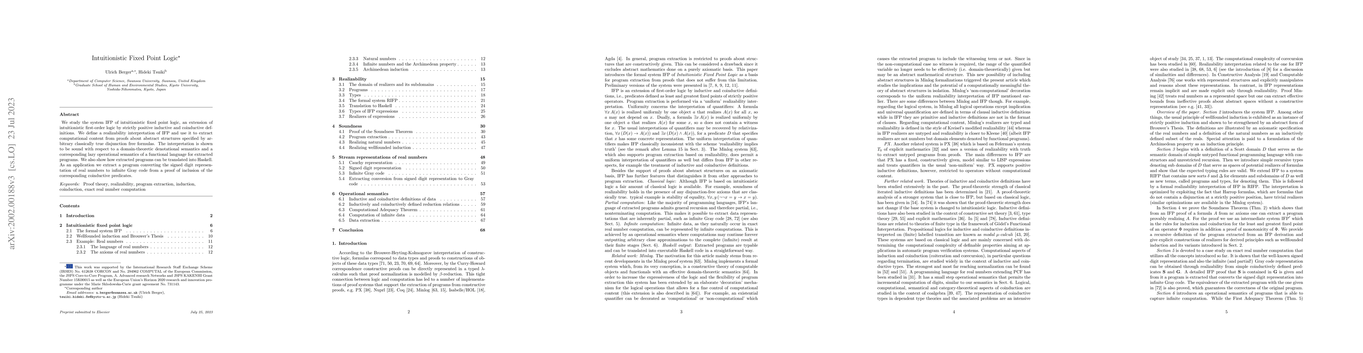 Thumbnail for Intuitionistic Fixed Point Logic
