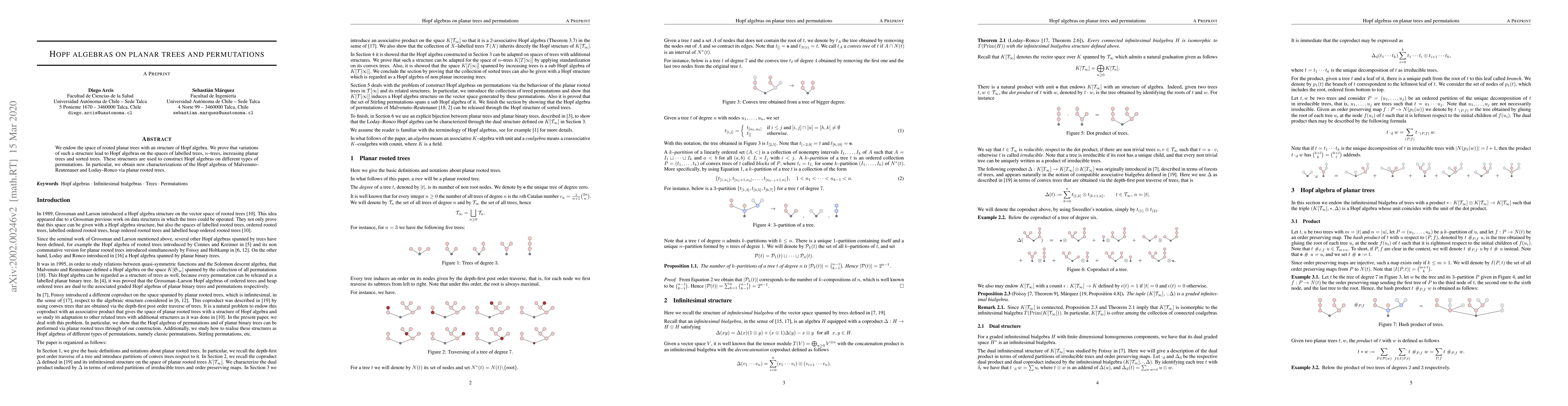 Thumbnail for Hopf algebras on planar trees and permutations