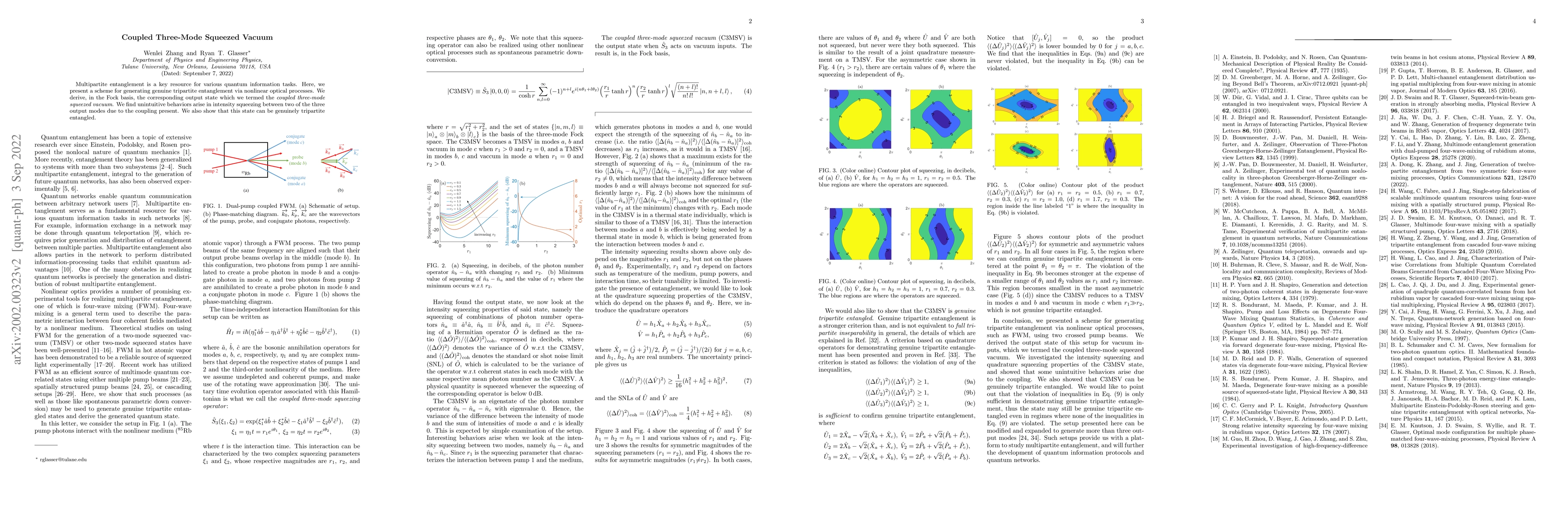 Thumbnail for Coupled Three-Mode Squeezed Vacuum