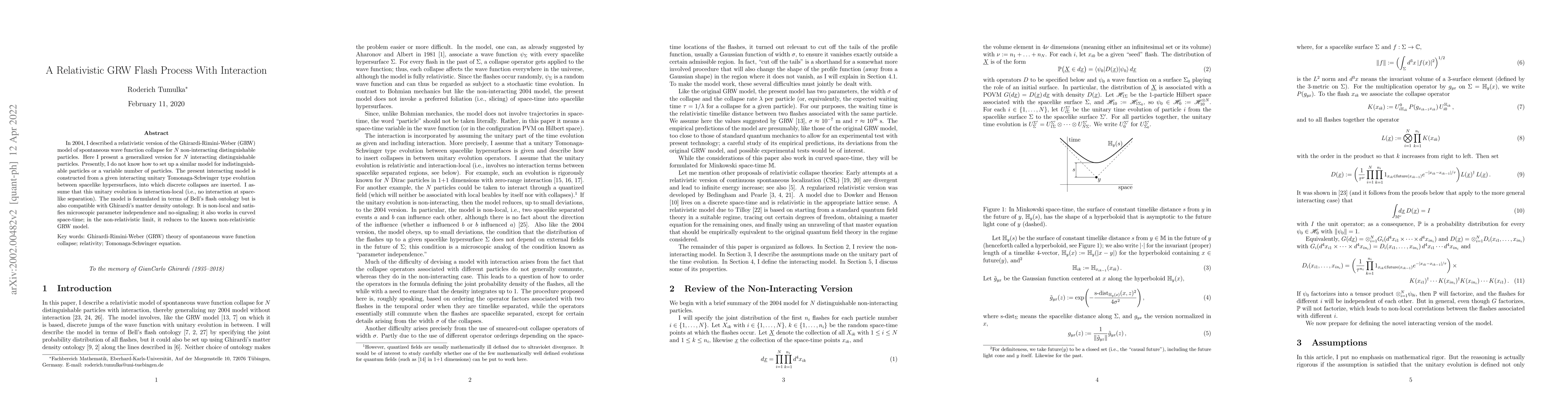 Thumbnail for A Relativistic GRW Flash Process With Interaction