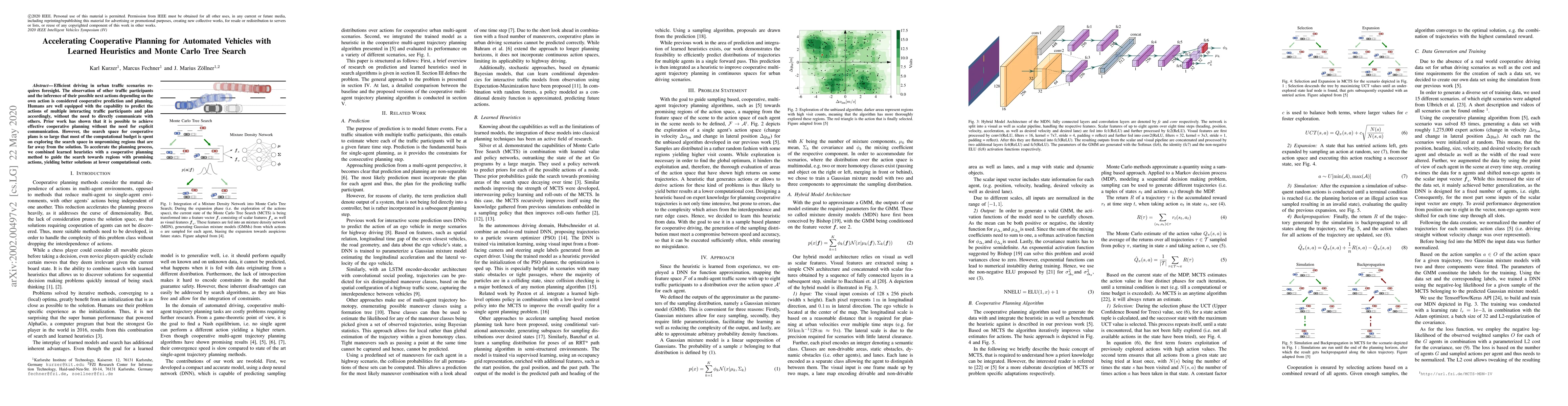 Thumbnail for Accelerating Cooperative Planning for Automated Vehicles with Learned
  Heuristics and Monte Carlo Tree Search