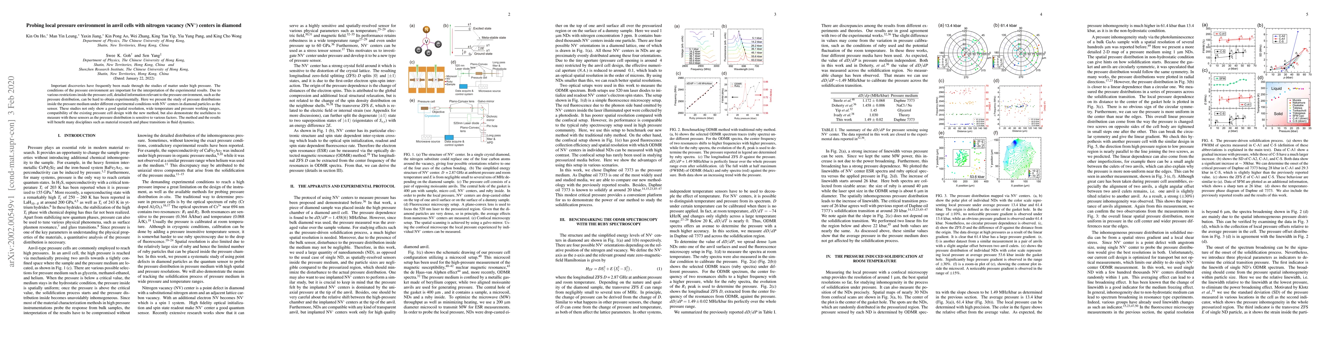 Thumbnail for Probing local pressure environment in anvil cells with nitrogen vacancy
  (NV-) centers in diamond