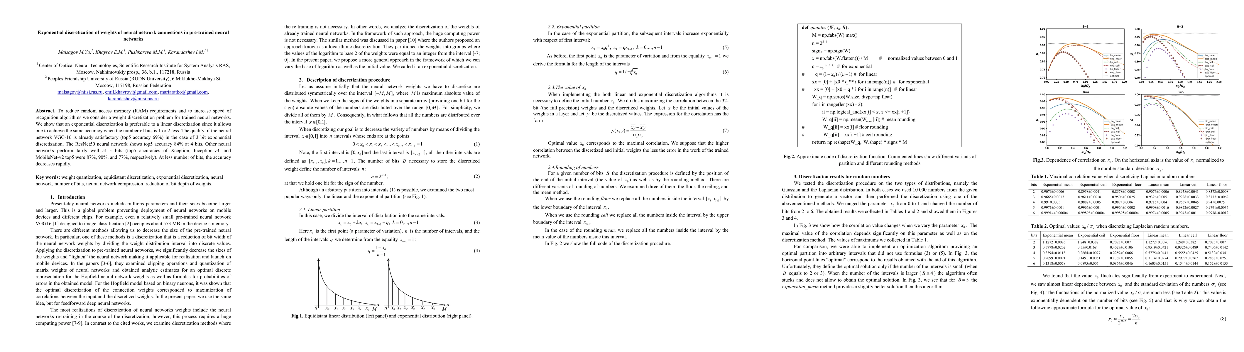Thumbnail for Exponential discretization of weights of neural network connections in
  pre-trained neural networks