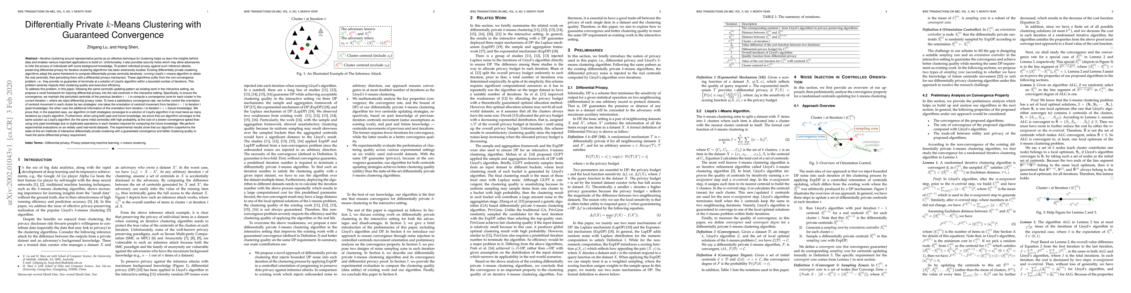 Thumbnail for Differentially Private k-Means Clustering with Guaranteed Convergence