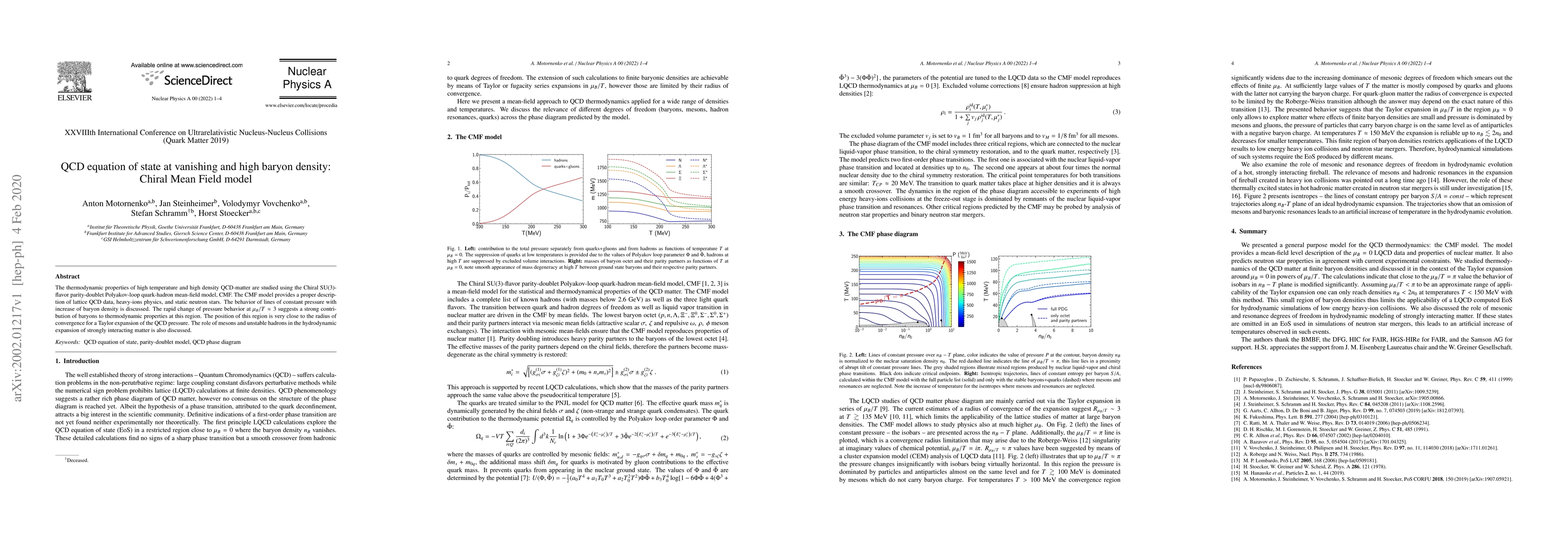 Thumbnail for QCD equation of state at vanishing and high baryon density: Chiral Mean
  Field model