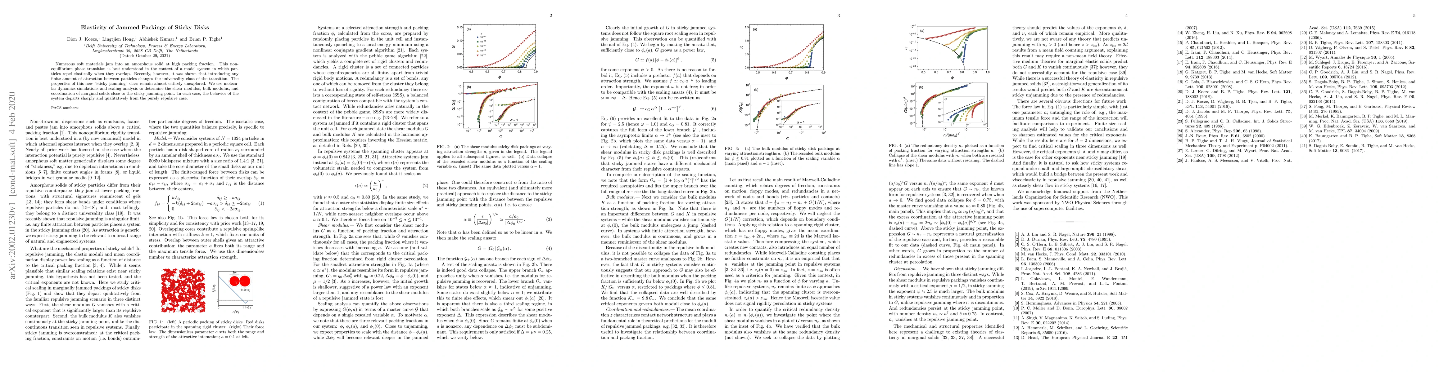 Thumbnail for Elasticity of Jammed Packings of Sticky Disks