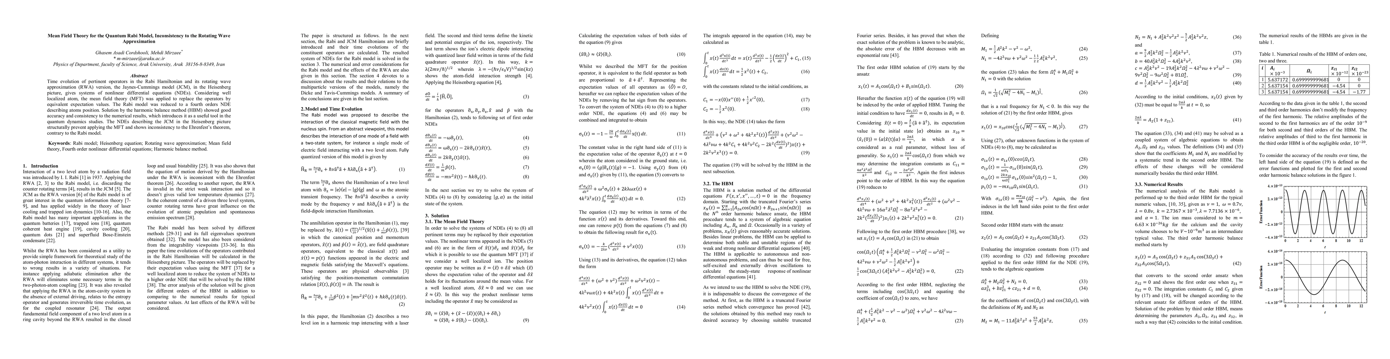 Thumbnail for Mean Field Theory for the Quantum Rabi Model, Inconsistency to the
  Rotating Wave Approximation
