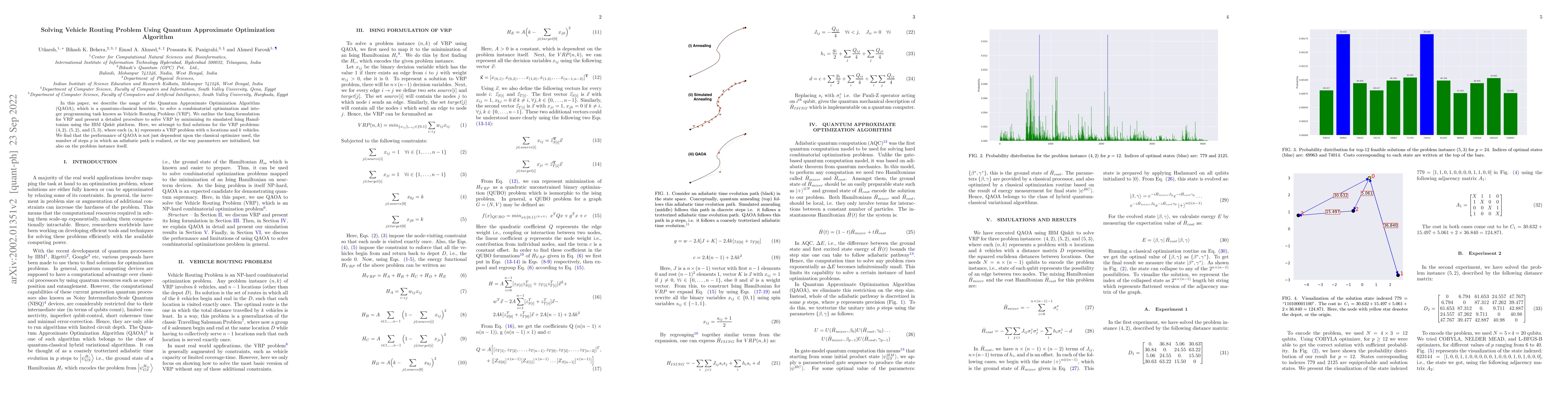 Thumbnail for Solving Vehicle Routing Problem Using Quantum Approximate Optimization
  Algorithm