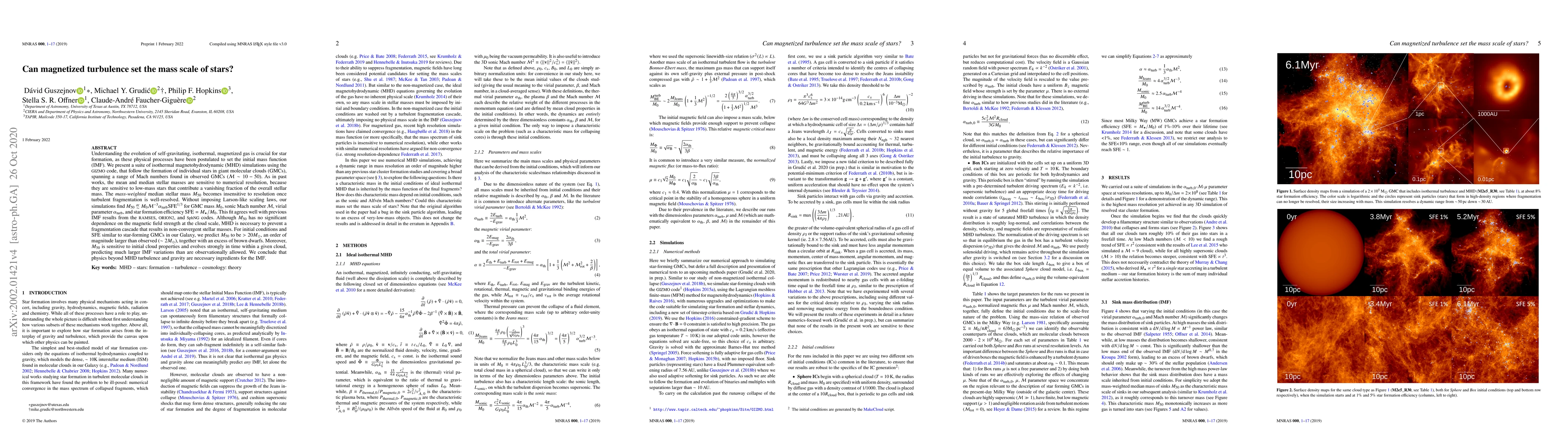 Thumbnail for Can magnetized turbulence set the mass scale of stars?