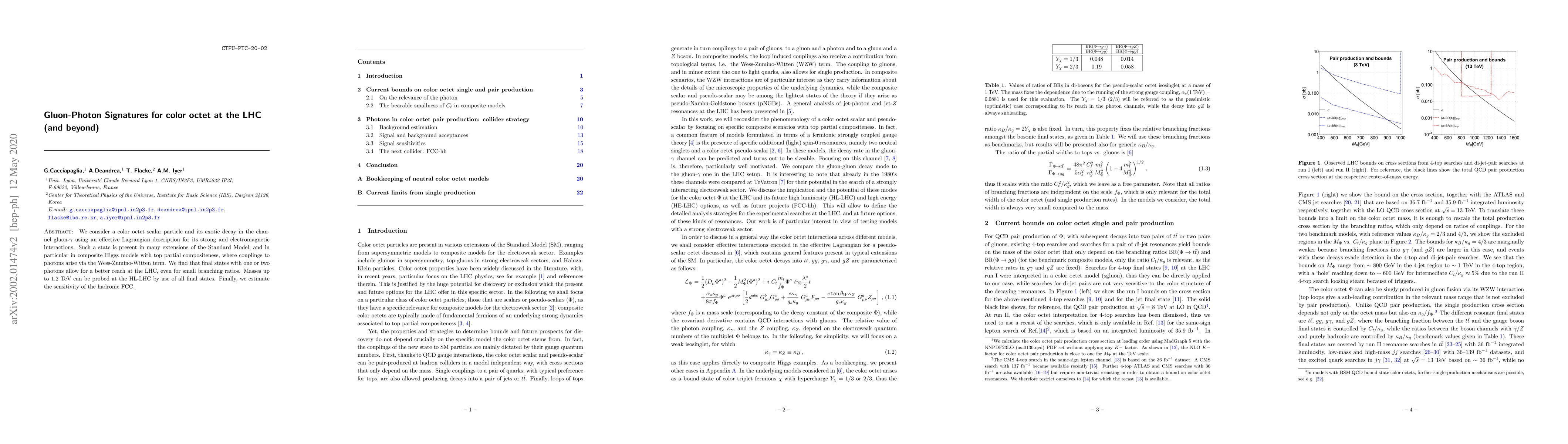 Thumbnail for Gluon-Photon Signatures for color octet at the LHC (and beyond)