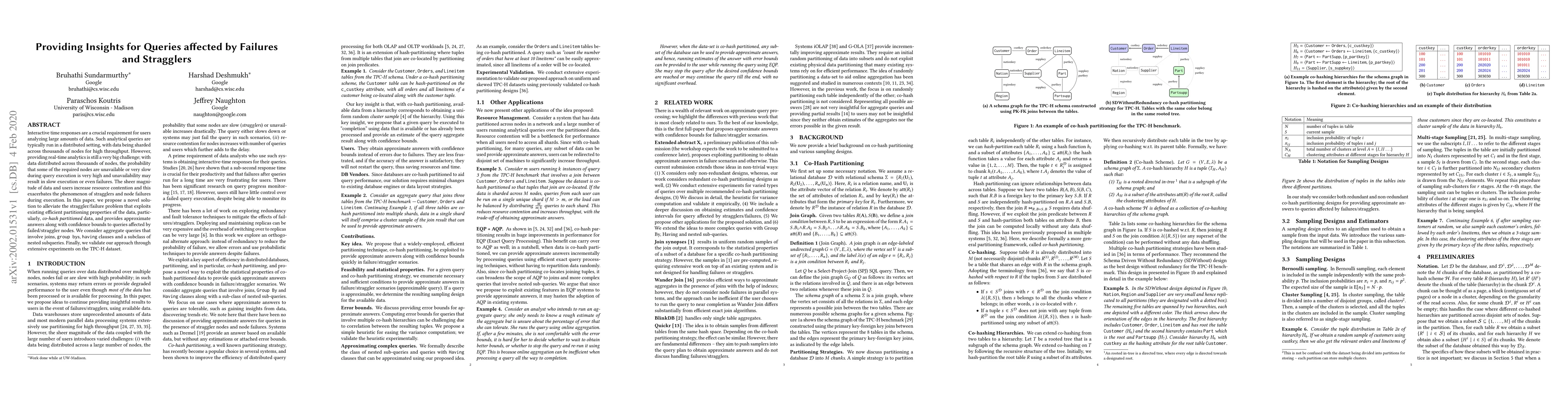 Thumbnail for Providing Insights for Queries affected by Failures and Stragglers